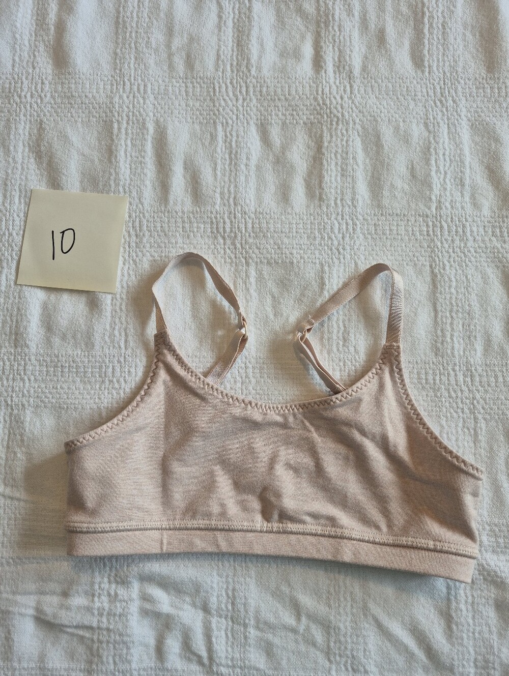 Ivivva girls size 10 tan bra, no padding EUC